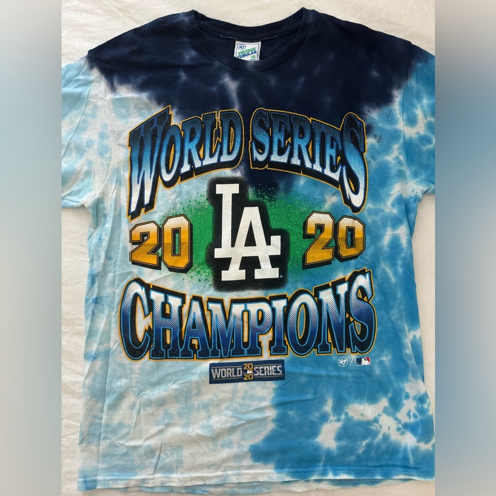 47 Brand Vintage Los Angeles Dodgers World Series Champs 2020 Tie Dye Tee M